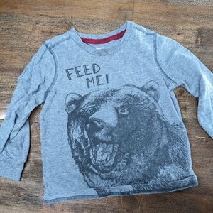 Toddler Growling Bear Graphic T-shirt
